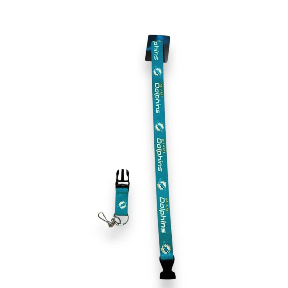 NFL Miami Dolphins two tone Clip On Lanyard/key Chain